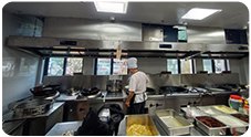 Restaurant kitchen installation