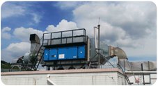 Combustion exhaust installation
